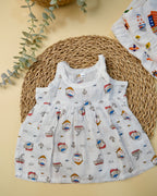 Sleeveless Frock with Knot Assorted 1 Pcs