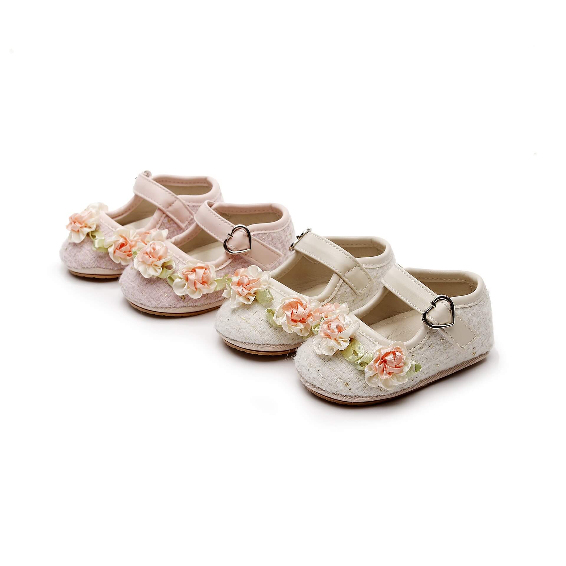 Baby Girl Tweed Texture Mary Jane Shoes
