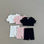 Baby Ribbed Cotton Top & Shorts Set for Girls