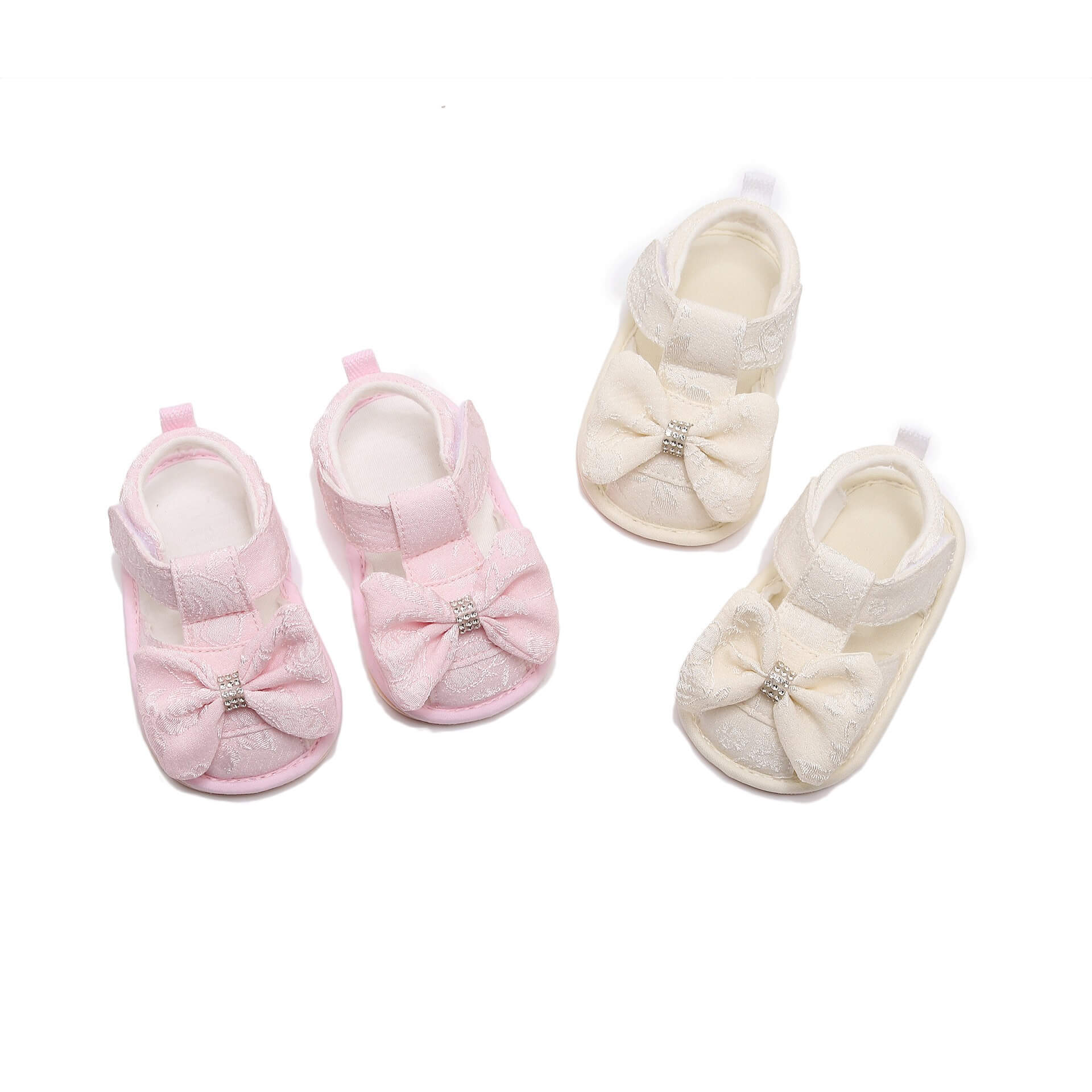 Baby Girl Lace Texture Velcro Sandal Shoes