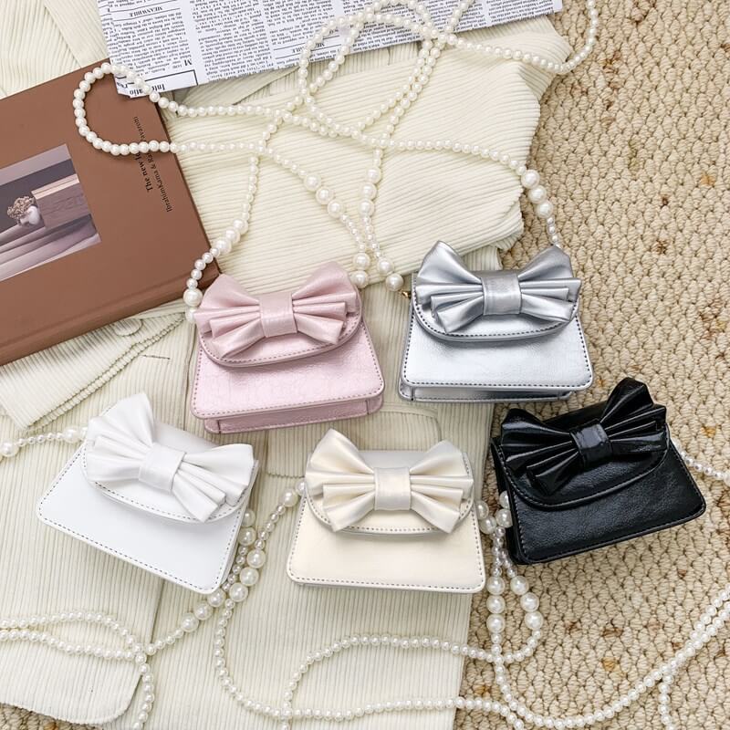 Girls Mini Bow Top Crossbody Bag
