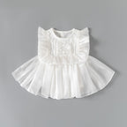 Snow White Lace Tulle Romper Dress for Baby Girls