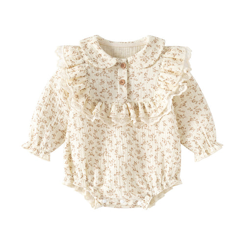 Vintage Floral Cotton Romper