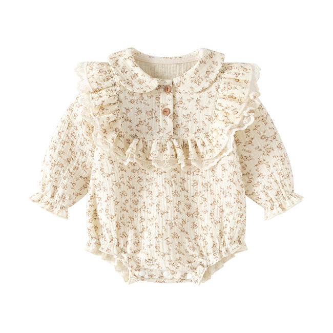 Vintage Floral Cotton Romper Hover Image