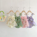 Floral Tulle Baby Girl Romper