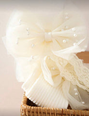 Socks Headband Set White 1-2 Year