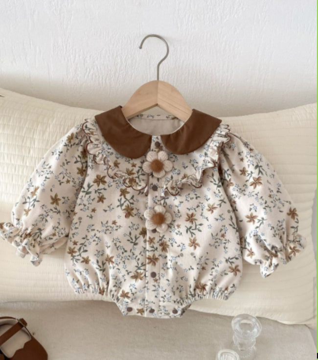 Peter Pan Collar Romper Hover Image
