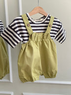 Solid Color Bear Romper