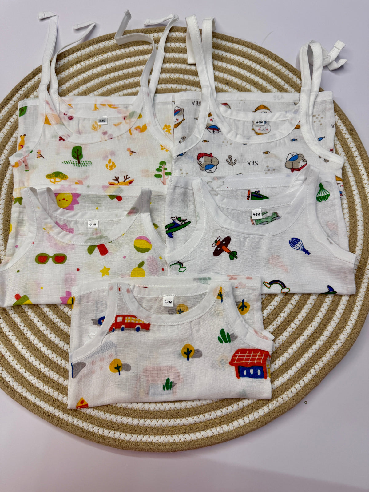 Sleeveless Jabla with Knot Assorted