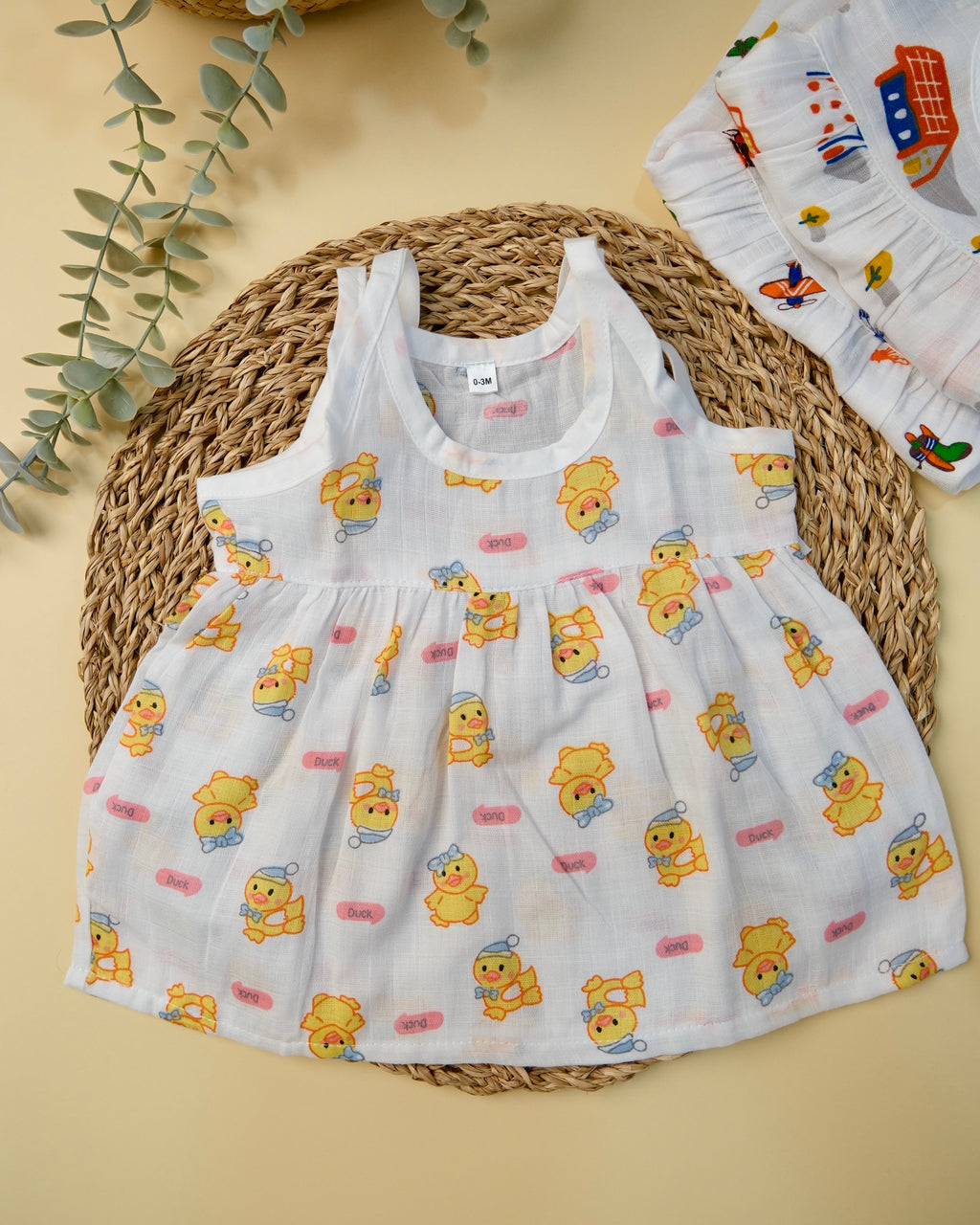 Sleeveless Frock with Knot Assorted 1 Pcs