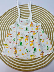 Sleeveless Frock with Knot Assorted