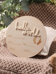 Baby Wooden Name Announcement Board