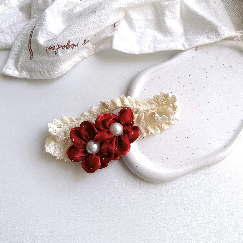 Pink Flower Baby Headband