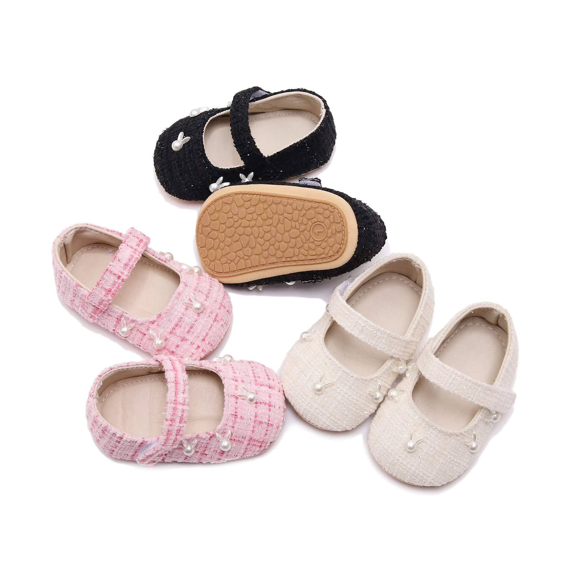Baby Girl Tweed Mary Jane Shoes