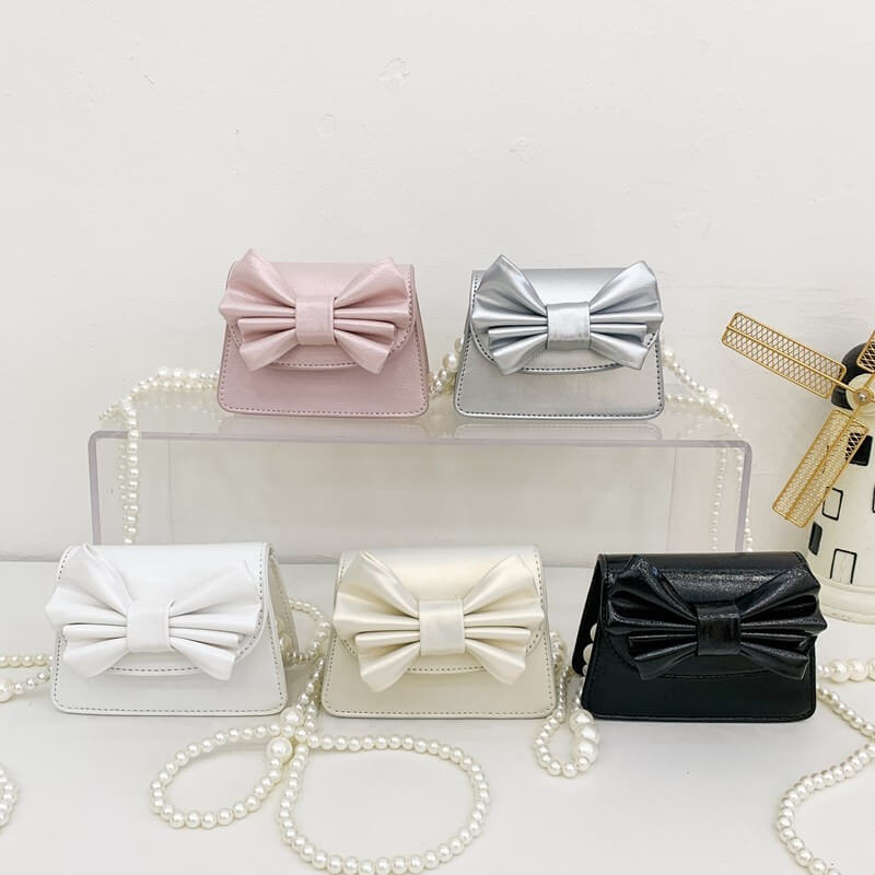 Girls Mini Bow Top Crossbody Bag
