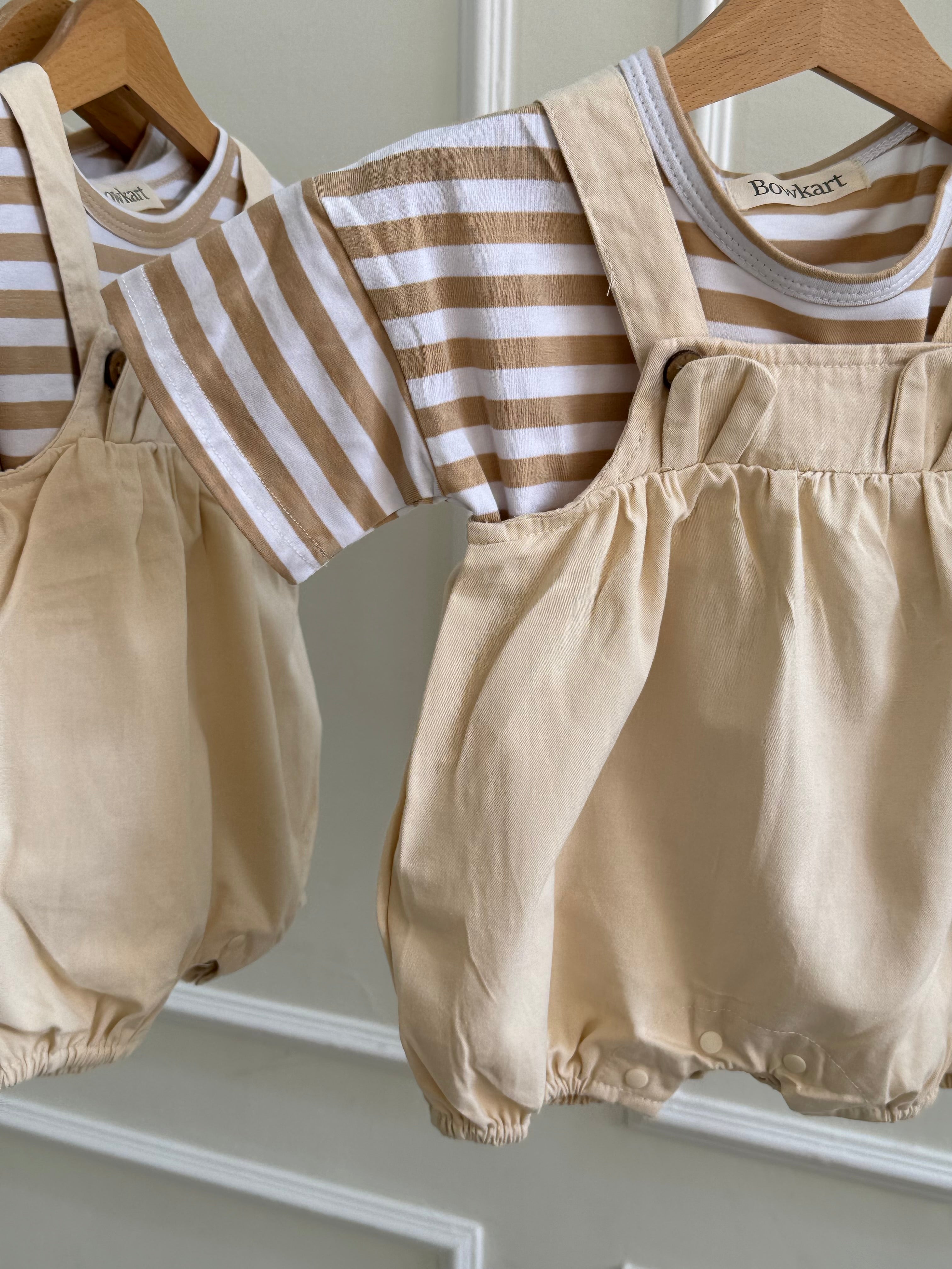 Solid Color Bear Romper