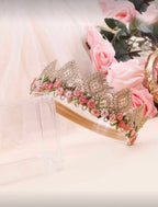 3 Pcs Crown Lace Beige Headband