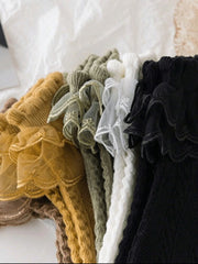 Breathable Short Socks with Double Layer Lace 1-2 Years