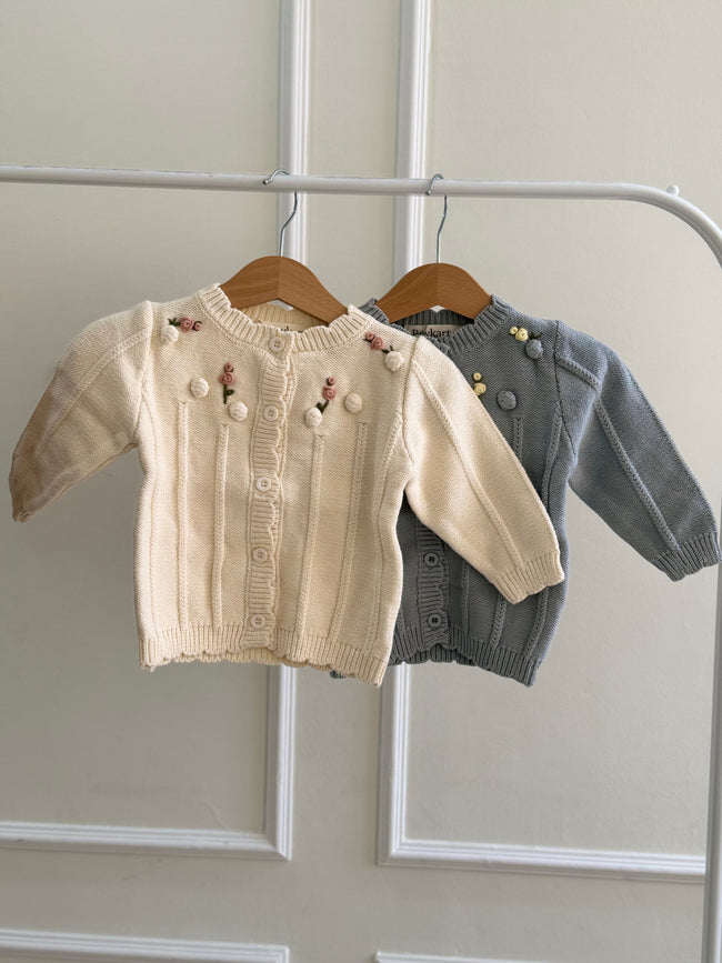 Flower Embroidery Sweater Hover Image