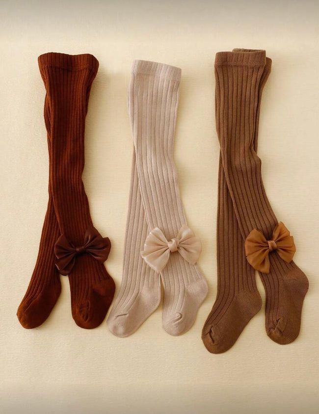 Shiny Bow Baby Stockings Main Image