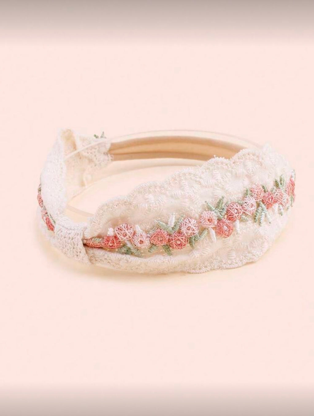 3 Pcs Crown Lace Beige Headband