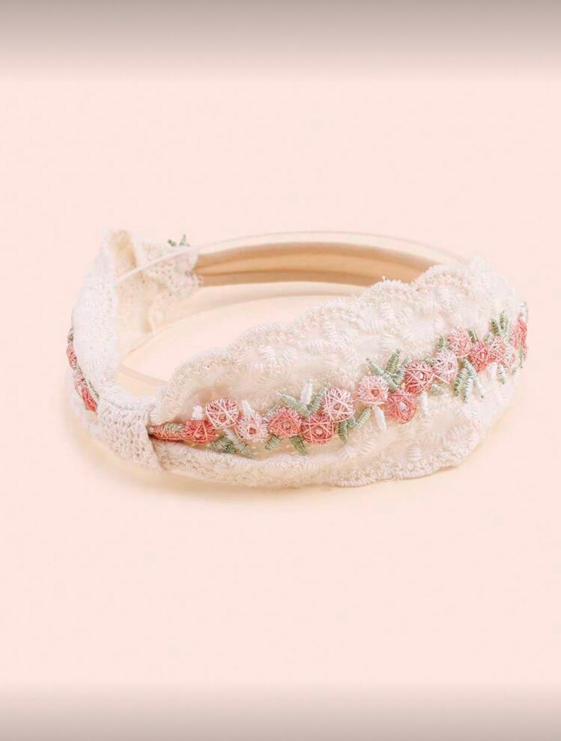 3 Pcs Crown Lace Beige Headband
