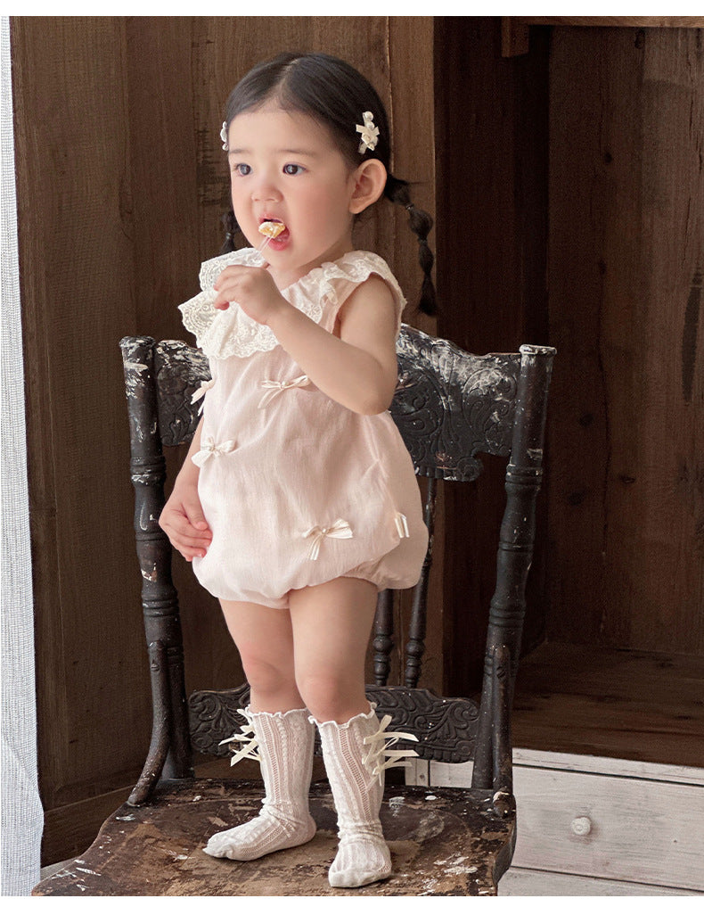 Baby Girl Lace Collar Party Romper