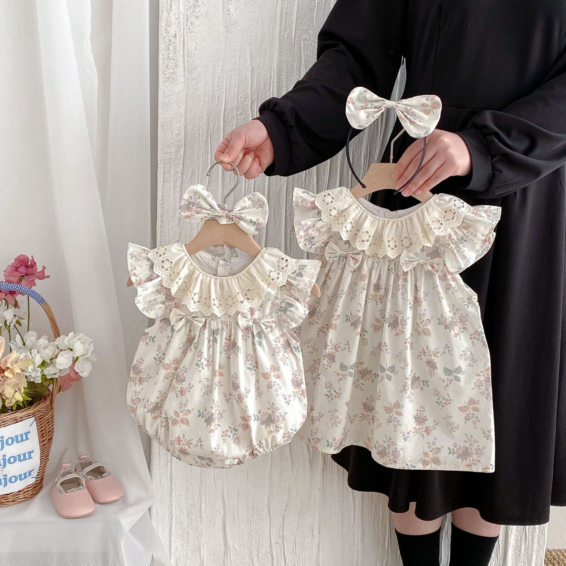 Vintage Blossom Lace Sister Set