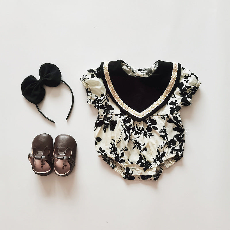 Black Floral Sister Matching