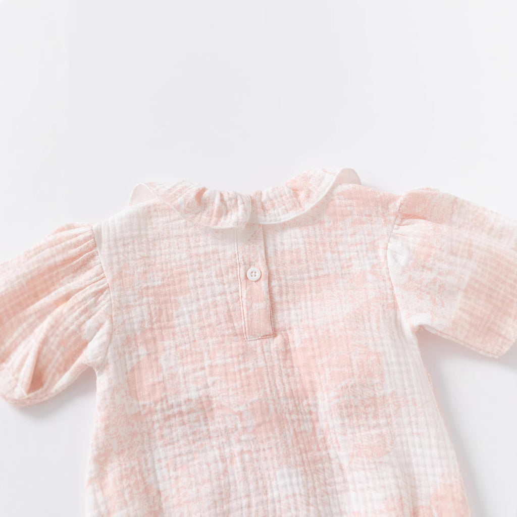 Muslin Cotton Frill Collar Baby Romper