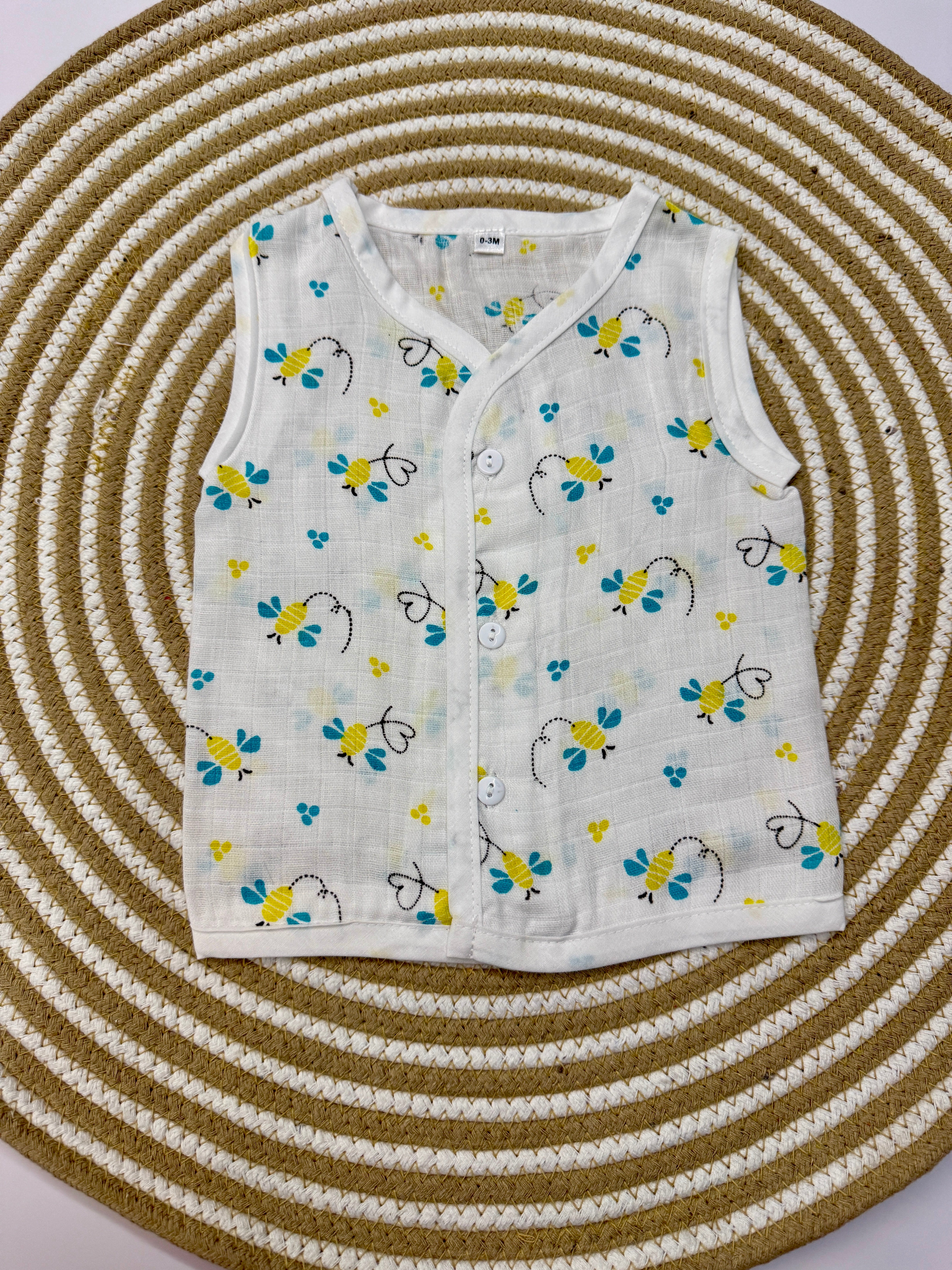 Sleeveless Jabla with Button Assorted