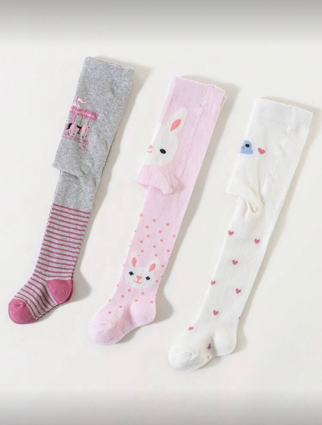3 Pcs Multicolor Stockings 0-6 Months