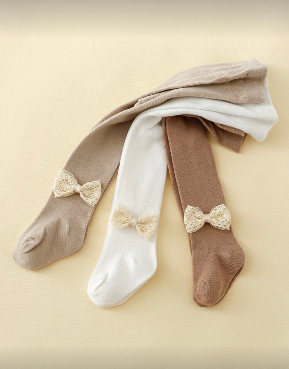 Lace Bow Baby Stockings