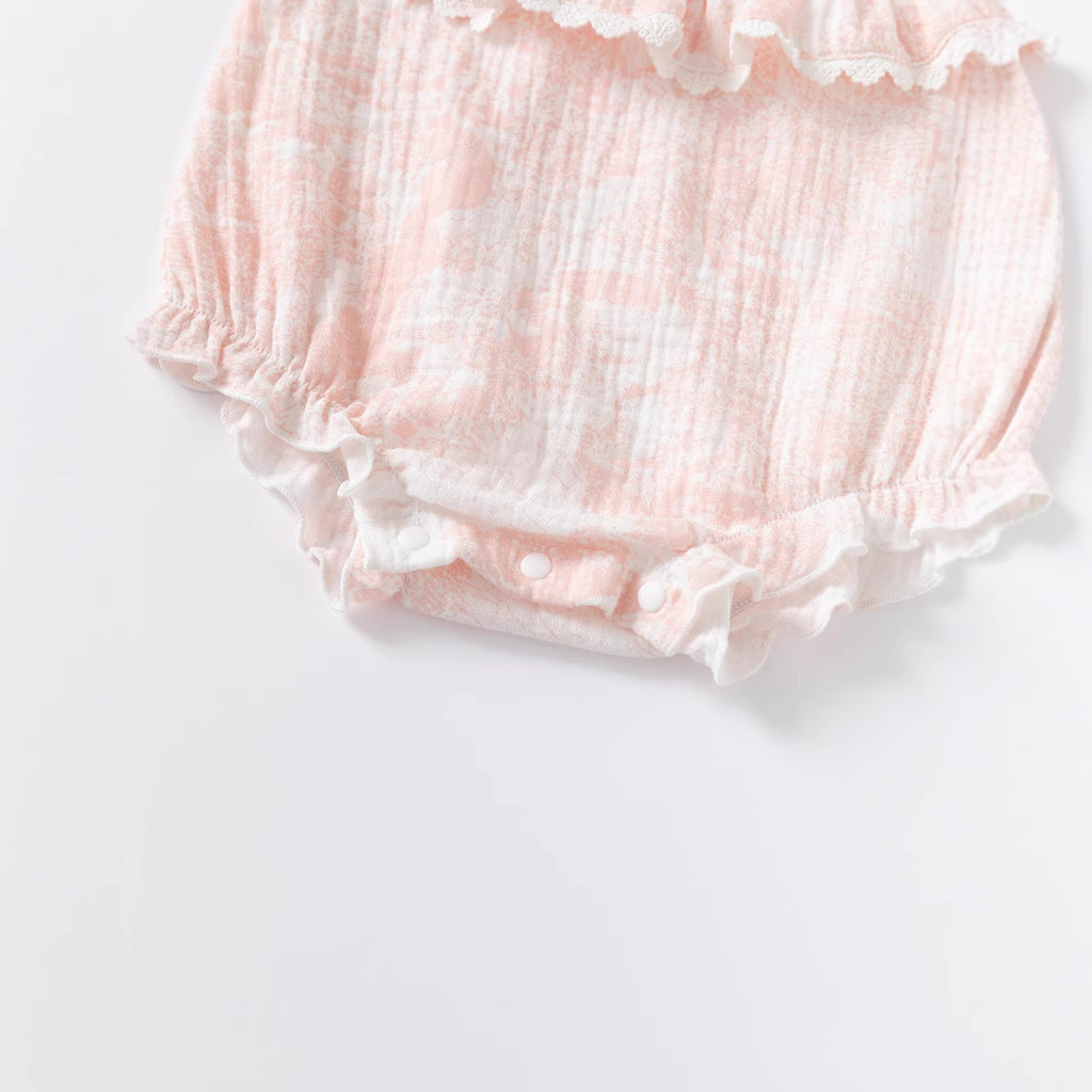 Muslin Cotton Frill Collar Baby Romper