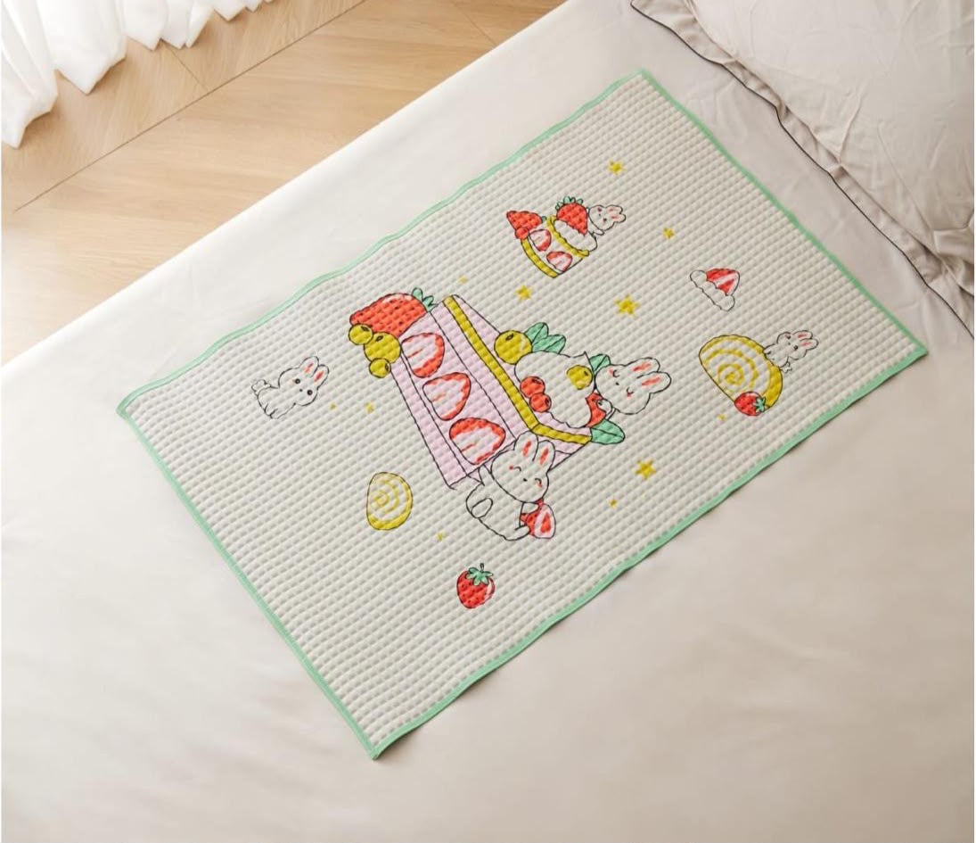 Waterproof natural rubber baby cot sheet in 60 × 90 cm size