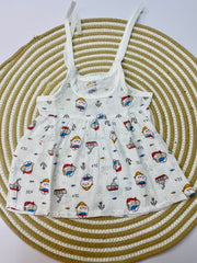 Sleeveless Frock with Knot Assorted