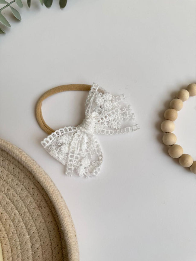 Lace Bow Baby Girl Headband Main Image