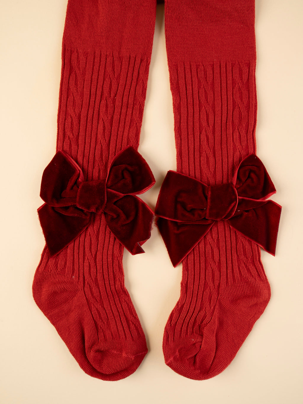 Baby Girl Daily Wear Stockings Red with bow