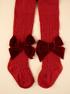 Baby Girl Daily Wear Stockings Red with bow