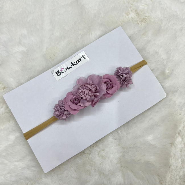 Purplish Flower Decor Baby Headband Main Image