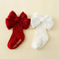 2 Pair Bow Decor Crew Socks