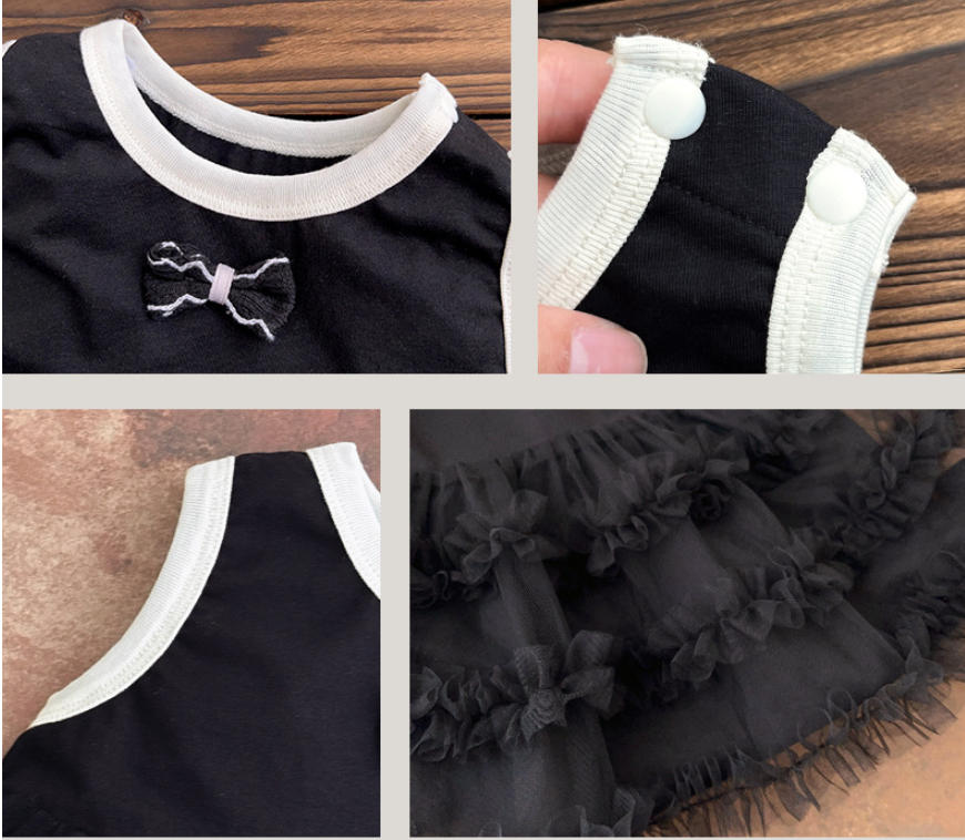 Baby Girl Black Party Tulle Dress – 6 to 9 Months