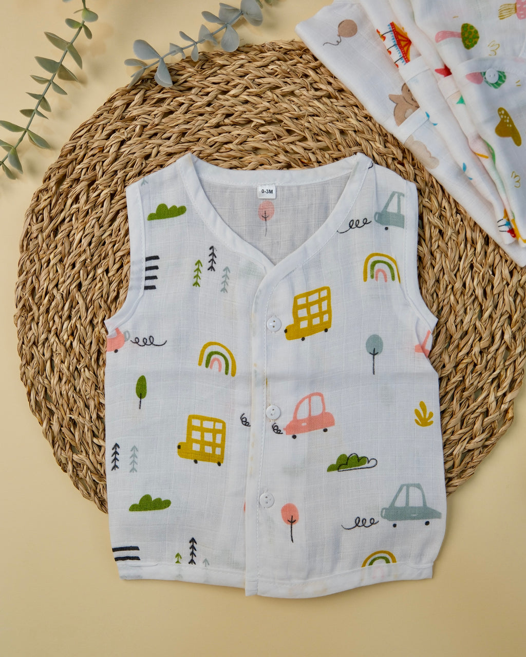 Sleeveless Jabla with Button Assorted 1 Pcs