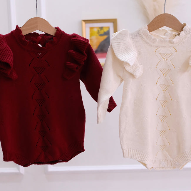 Marina Winter Baby Girl Romper Hover Image