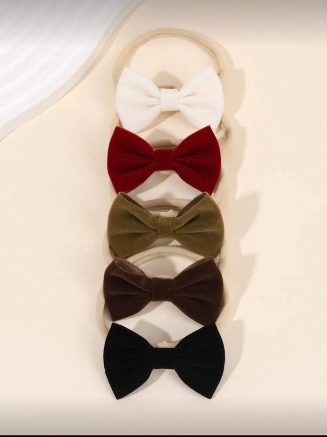 5 Pcs Mini Velvet Headband Main Image