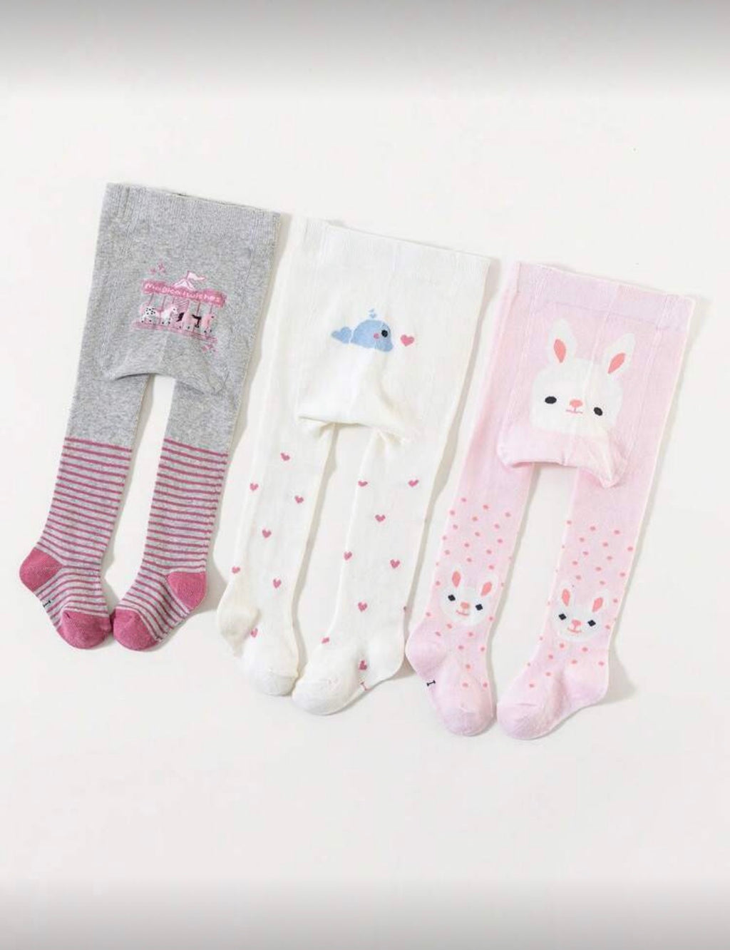 3 Pcs Multicolor Stockings 0-6 Months