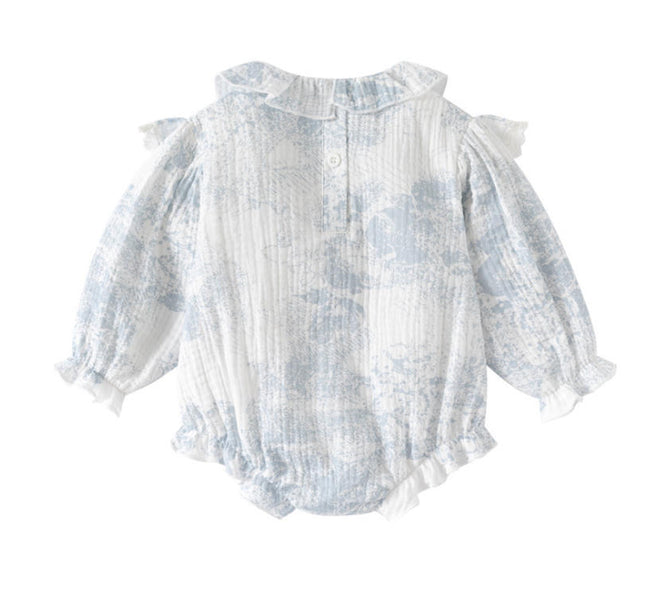 Muslin Cotton Frill Collar Baby Romper Main Image