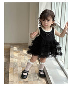 Baby Girl Black Party Tulle Dress – 6 to 9 Months