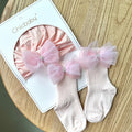 Snow Baby Bow Set – Headband & Socks Combo