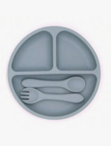 Baby silicone plate set